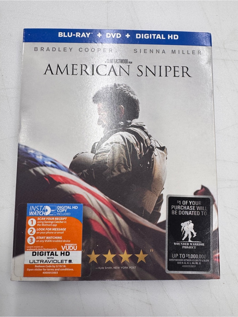 American Sniper (Blu-ray/DVD, 2014) Disc Tested Working